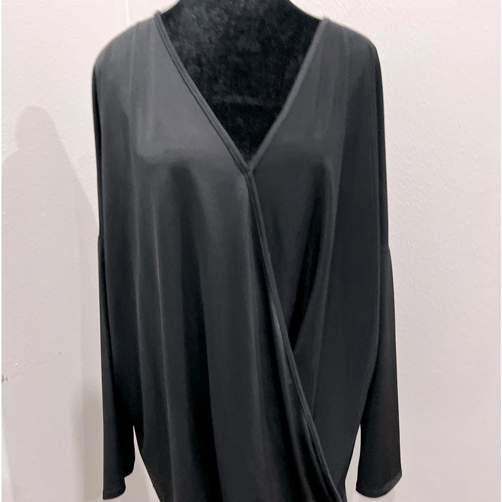 Black cross over looking blouse